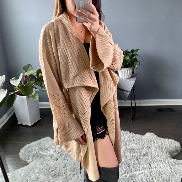 bydonnywu Sweaters - Navajo Knit Cardigan Camel